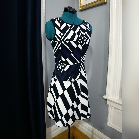BCBGMaxAzria Dresses & Skirts - BCBG Max Azria Jo geometric jacquard dress, XXS/00